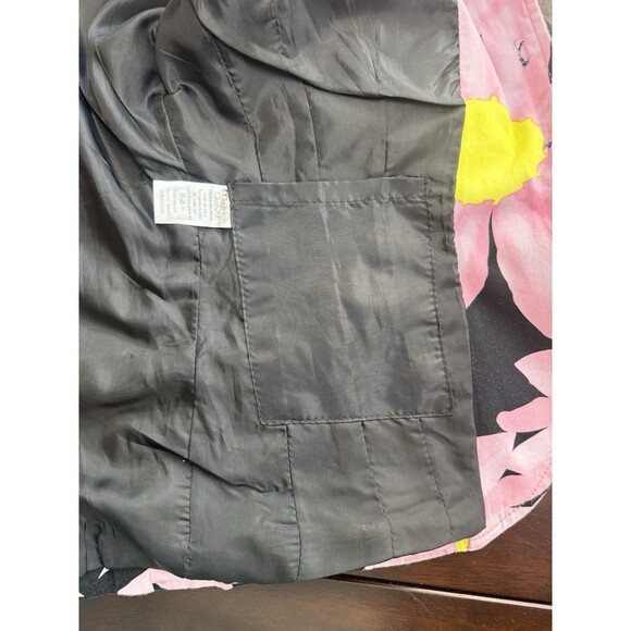 Mauricio Garzón Tailored Watercolor Floral Blazer Large Buttons Int. Pocket, 10 - Picture 5 of 10